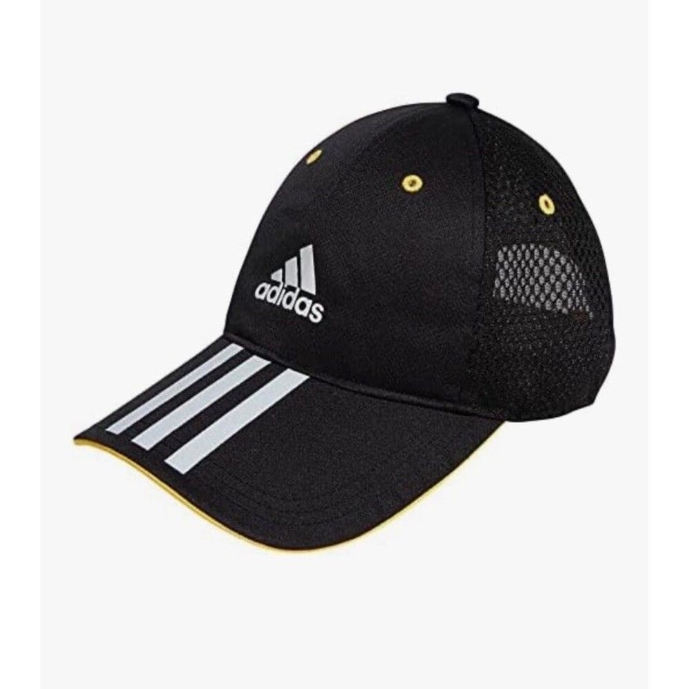 Adidas Kids Black Adjustable Hat Mesh Back Baseball Cap Youth OSFM Running Track